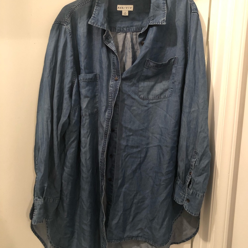 Ava & Viv 3x denim top